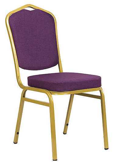 Стул ChiedoCover Хит 20 мм золото, рогожка фиолетовая