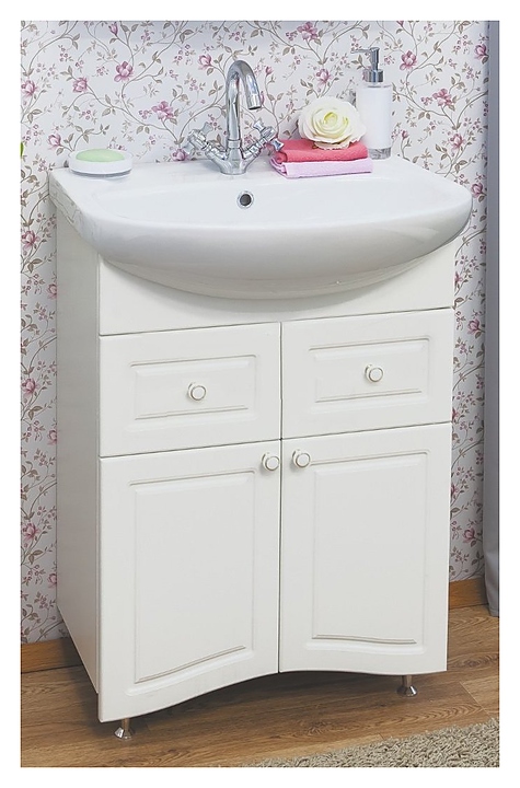 Тумба с раковиной Sanflor Софи 65 см NEW белая