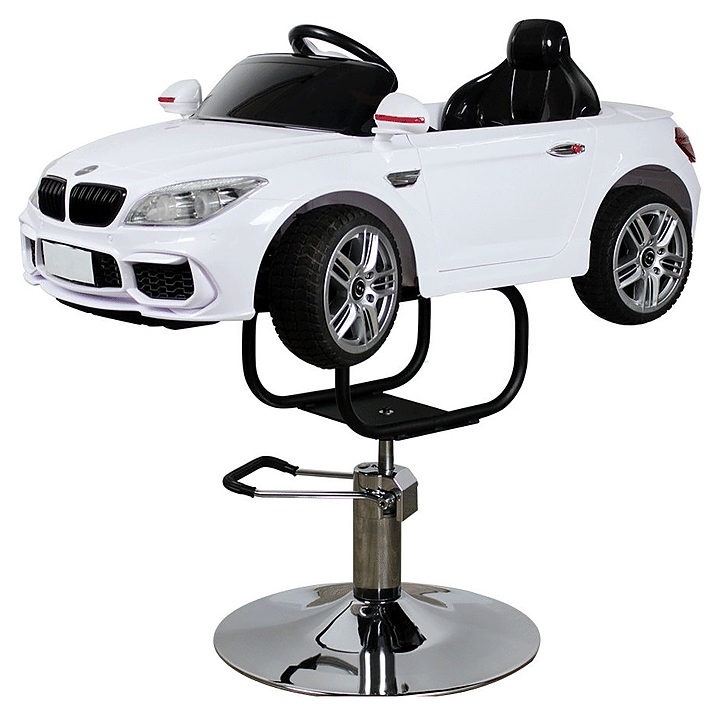 Кресло парикмахерское детское МЭДИСОН МАШИНКА 01 белая