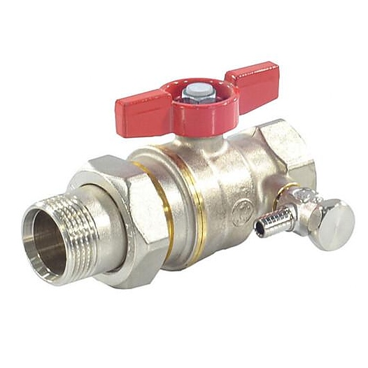 Кран шаровой Giacomini со спускником R919S никель Ду 32 Ру35 ВР/