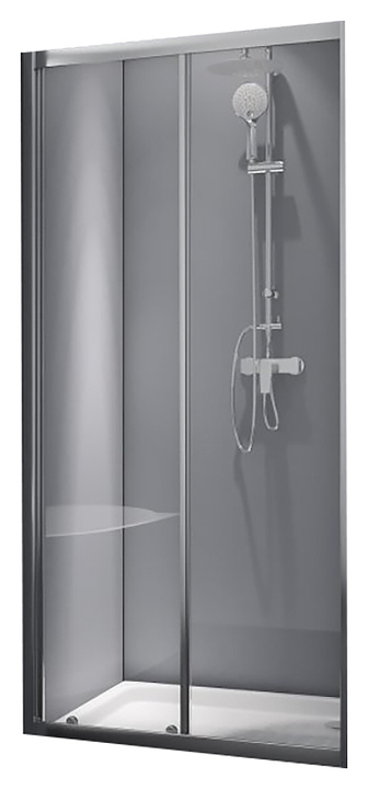 Дверь душевая BelBagno DUE-BF-1-100-C-Cr 100х190 см, в нишу, раздвижная, стекло прозрачное