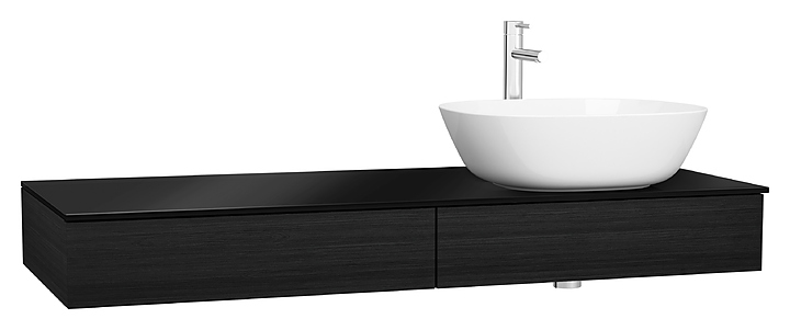 Тумба под раковину Vitra Origin 65682 120 см правая, черный дуб
