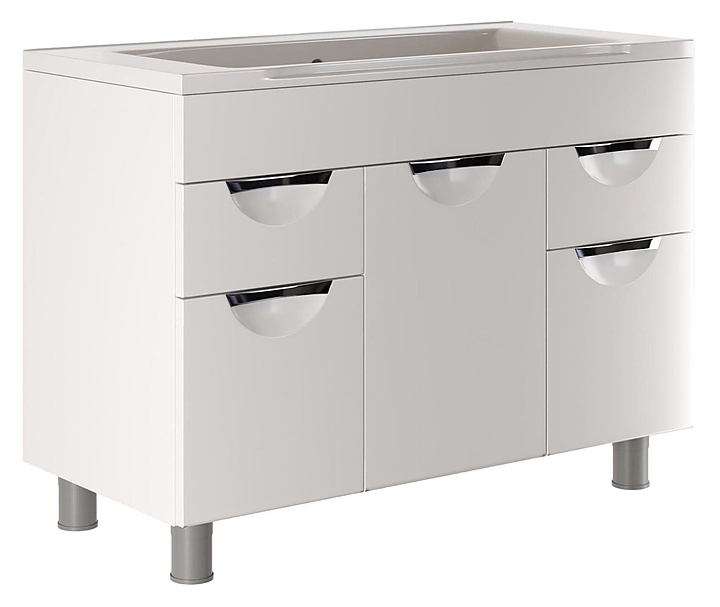 Тумба под раковину Mixline Этьен-100 белая