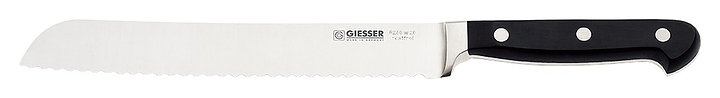 Нож для хлеба Giesser 8260 w 20 L=20 см (нерж. сталь / пластик) кованый клинок