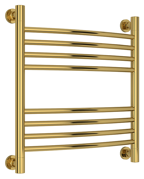 Полотенцесушитель водяной Сунержа Богема+ 50x50 см с выгнутой перемычкой, золото