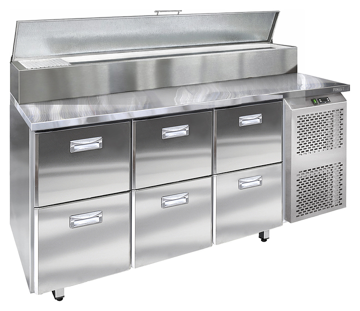 Стол холодильный для пиццы Finist СХСпц-700-0/6 (надстройка GN 1/3)
