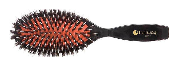 Щетка массажная Hairway Cherry 08063, комбинированная, 9 рядов