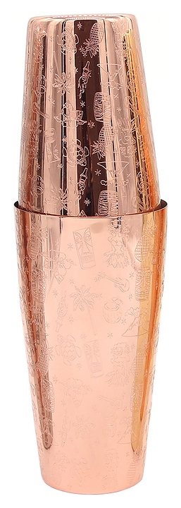 Шейкер бостон P.L. Barbossa CTSK0027-CP 750 мл (нерж. сталь) медь с рисунком 