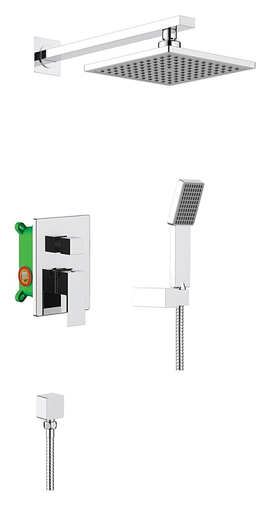 Комплект душевой TIMO Selene SX-2069/00SM (1113) с квадратным верхним душем, хром