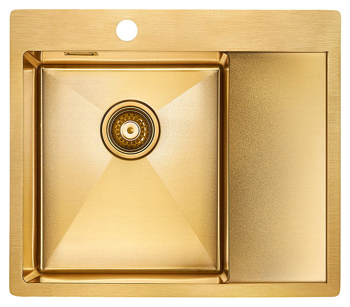 Мойка кухонная Paulmark Alster PM825951-BGL брашированное золото, левая