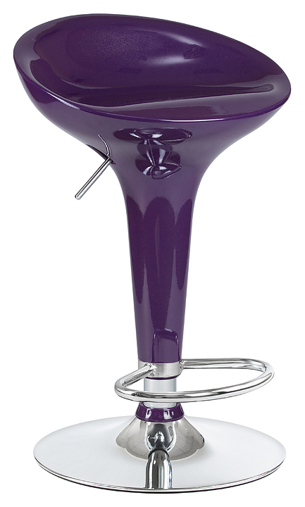 Стул барный DOBRIN 1004-LM BOMBA (фиолетовый, хромированная сталь)