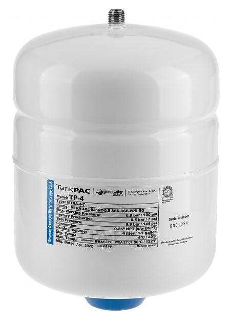Бак накопительный ГЕЙЗЕР TP-4 1 gal (4 л) TankPac metal 1/4'' NPT (распродажа)