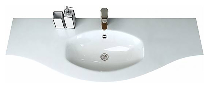 Раковина CEZARES 82411 138x52 см, стекло