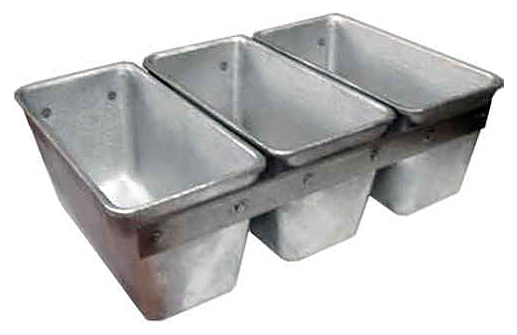 Форма хлебная тройная Россия 3Л7