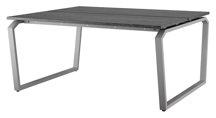 Стол офисный КОБОР TB/2-80/160 aluminum/glazed