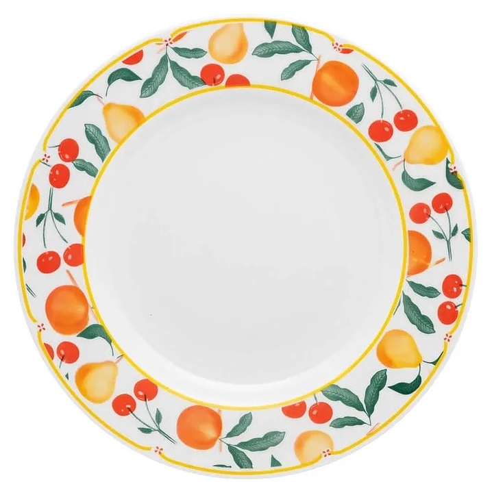 Тарелка мелкая Oxford FLAMINGO FRUITS 90519 SA02-9410 (28см)