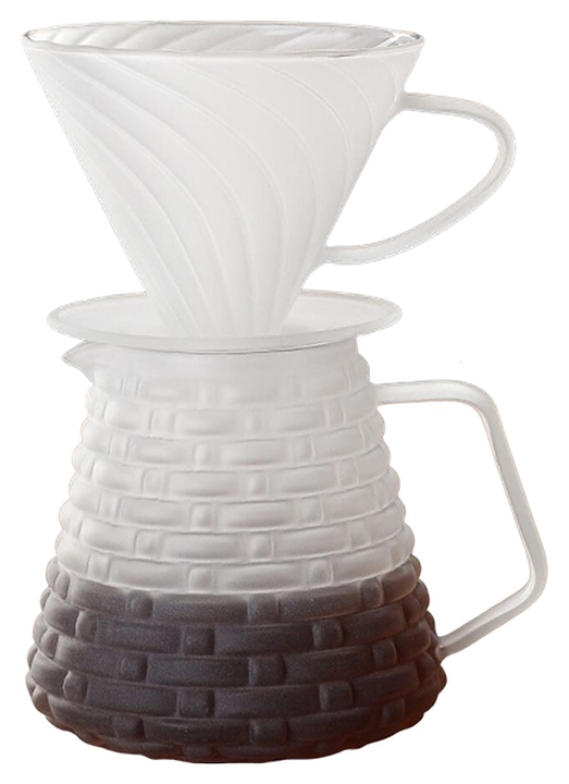 Набор для пуровера P.L. Barbossa S0579 кофейник 600 мл с воронкой на 1-4 чашки (стекло)