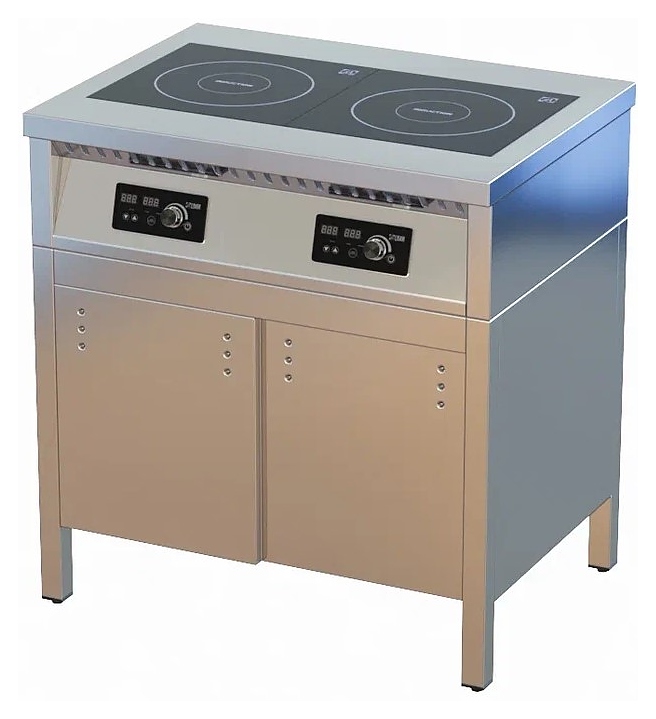 Плита индукционная ЦМИ ПИ-2ТДК 820 (820х600х870 мм) закрытая, двери-купе