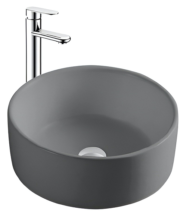 Раковина Aquatek Европа AQ5118-MG  40х40 см, фарфор, серая матовая