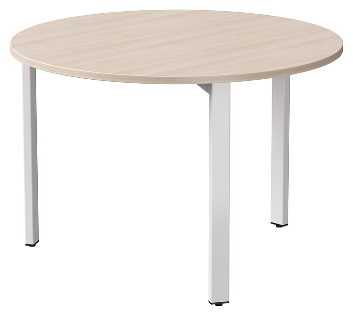 Стол переговорный Everprof EVO D1100 1100x755 мм (ЛДСП / металл) дуб соната / белый