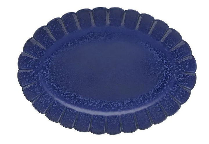 Блюдо овальное Oxford FLORA AMOR PERFEITO 152464 42х30х2.5 см синий