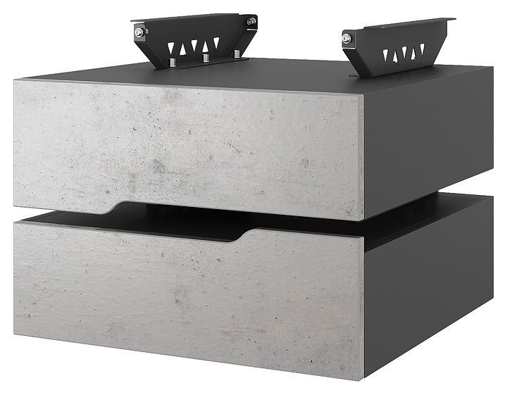 Тумба подвесная КОБОР T-2 black/chicago