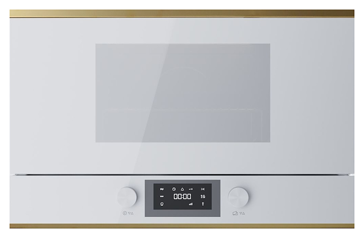 Встраиваемая микроволновая печь Kuppersbusch MR 6330.0 W4 Gold 2.5 кВт 22 л 595х334х390 мм белое стекло