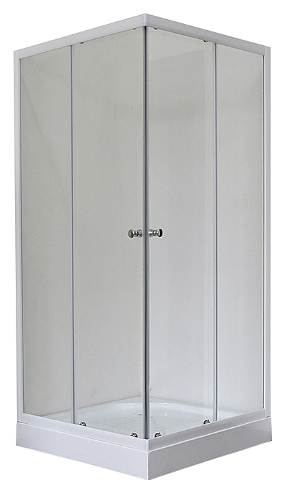 Уголок душевой Royal Bath RB HPD-T 85x85x185 см, прозрачное, белый профиль