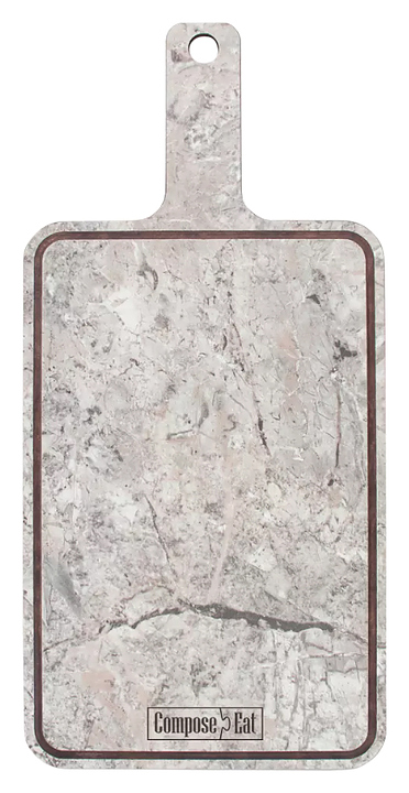 Доска разделочная ComposeEat DRRJ37183031OA4 37х18 см, с ручкой, мрамор серый