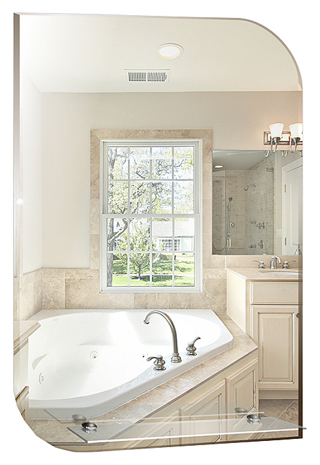 Зеркало Mixline Каприз-Люкс 49,5х68,5 см с полкой и фацетом