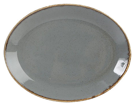 Блюдо овальное Porland Seasons 112124 240x190 мм темно-серое