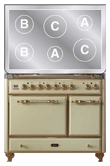 Индукционная плита с духовым шкафом ILVE MCDI-100-E3