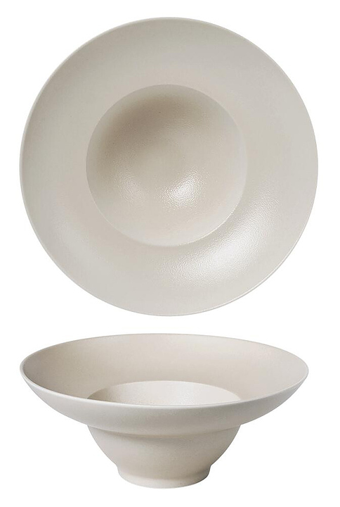 Тарелка глубокая для пасты Noble Light Grey 095556A-L010-LGS 400 мл серый