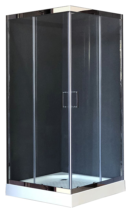 Уголок душевой Royal Bath RB HPD-T-CH 90x90x185 см, прозрачное, хромированный профиль