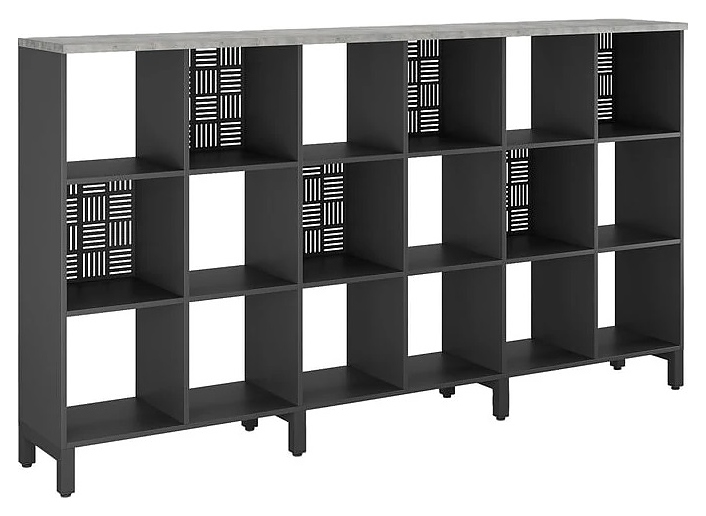 Стеллажная система КОБОР SQ-3Х6 black/chicago