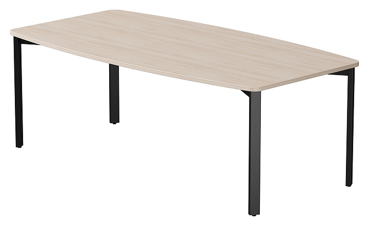 Стол переговорный Everprof EVO 2100х1100x755 мм (ЛДСП / металл) дуб соната / черный