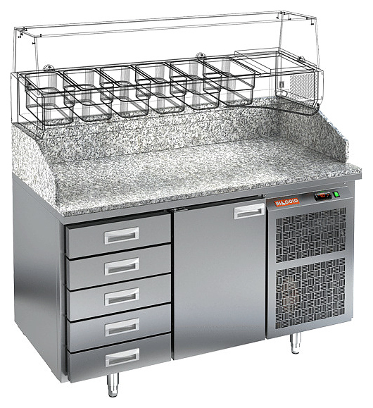 Стол для пиццы HICOLD PZ4-1/GN (без витрины)