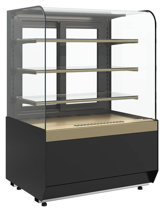 Витрина кондитерская Carboma Radius KR70 VM 0,9-1 Light (Bronze 9005/0109)