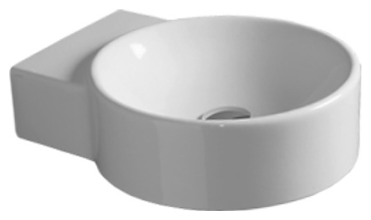 Раковина подвесная круглая SIMAS Flow FL14bi*1 40х49.5 см, керамика, белый