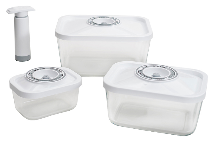 Набор вакуумных контейнеров Status VAC-Glass-Set белый