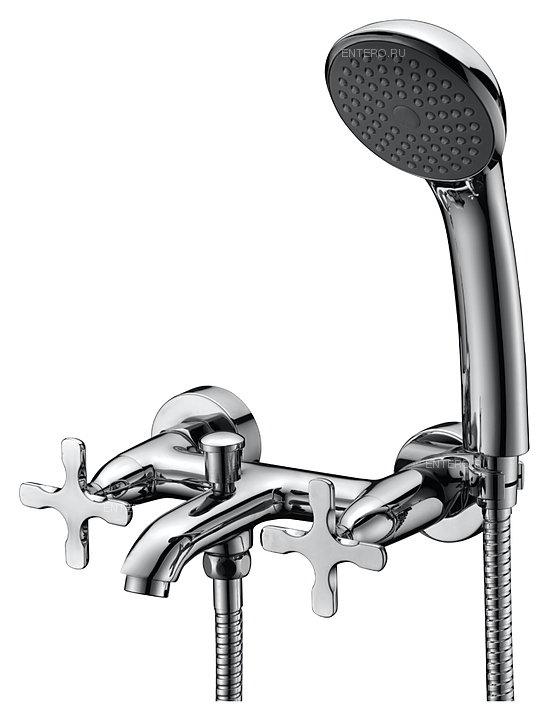 Смеситель для ванны и душа LEMARK Duetto LM5712C с коротким монолитным изливом, хром