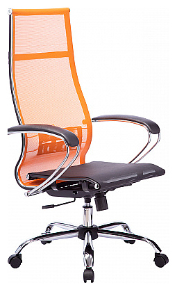 Кресло без основания Метта Комплект 7 черно-оранжевое