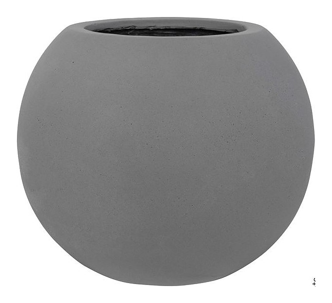 Кашпо Pottery Pots Beth (31х25 см) серое матовое