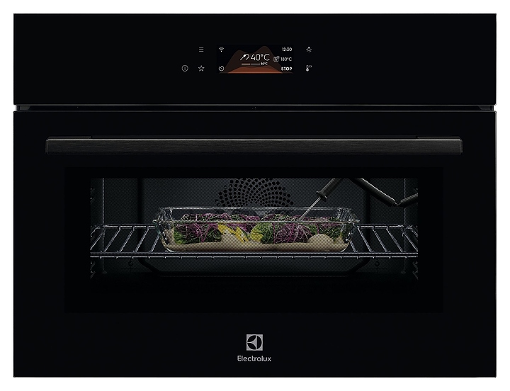 Духовой шкаф комбинированный с микроволнами Electrolux LVL8E09Z черный / стекло