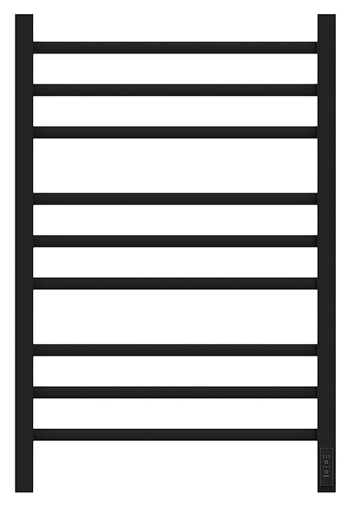 Полотенцесушитель электрический с диммером Point Вега PN71858B П9 500x800 диммер справа, чёрный