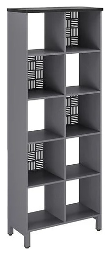 Стеллажная система КОБОР SQ-5X2 graphite/wood