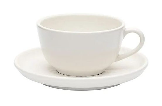 Пара чайная Oxford FLAT ZEN 151514 (чашка 200 мл и блюдце 14,5 см) белый