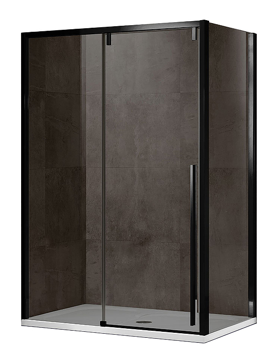Уголок душевой Vincea Lugano VSR-1L9012CGB-1 120х90 см, тонированное стекло, черный