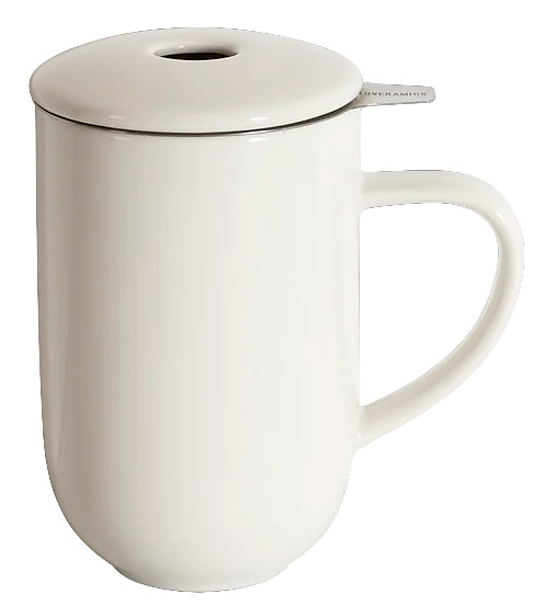 Кружка заварочная Loveramics Pro Tea Mug With Infuser & Lid C097-15ACR 450 мл, с отверстием в крышке, бежевый (beige)