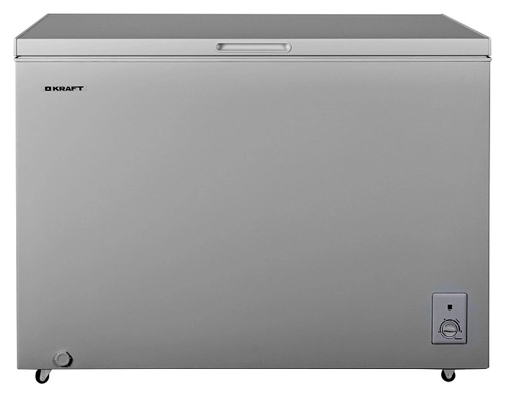 Ларь морозильно-холодильный Kraft BD (W)-340SRX серебристый